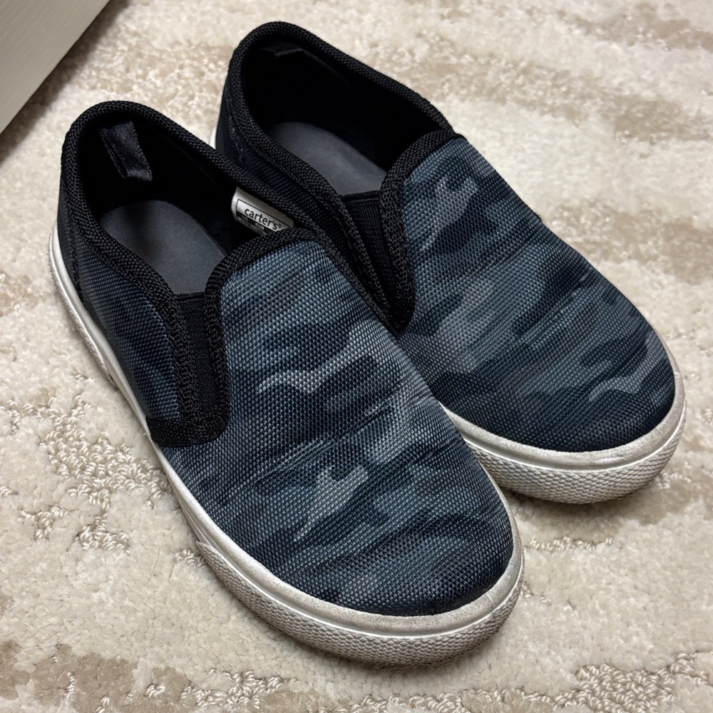 Carter's Kids Black Camo Slip-On Sneakers